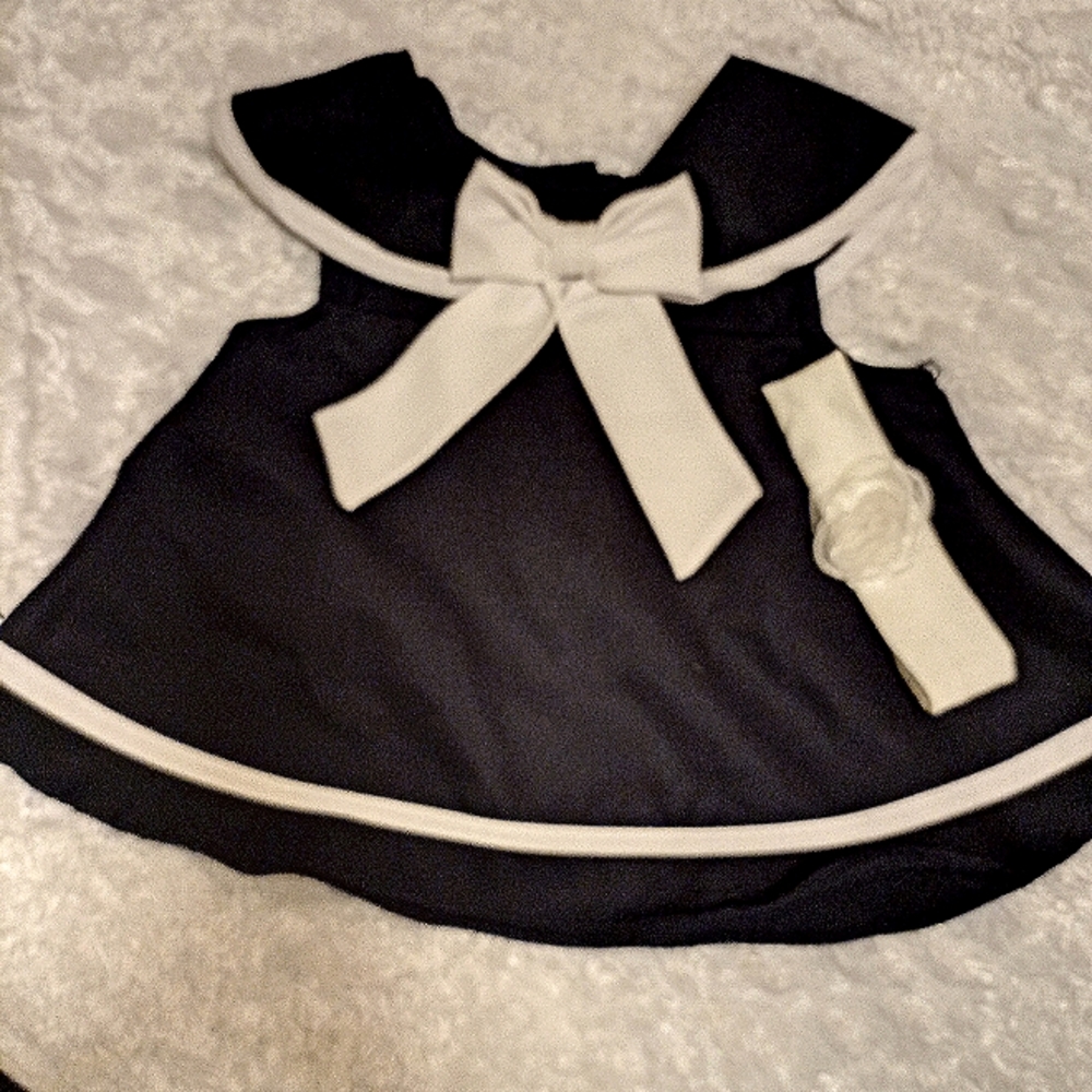Rare Editions Sailor Dress w/hairbow size 2T